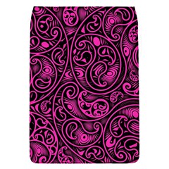 Hot Pink And Black Paisley Swirls Removable Flap Cover (s) by SpinnyChairDesigns