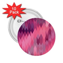 Pink Purple Diamond Pattern 2 25  Buttons (10 Pack)  by SpinnyChairDesigns