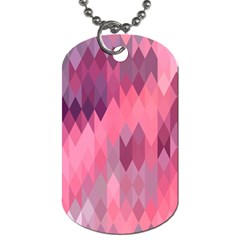 Pink Purple Diamond Pattern Dog Tag (one Side) by SpinnyChairDesigns