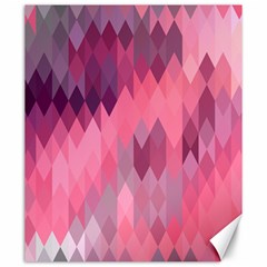 Pink Purple Diamond Pattern Canvas 20  X 24  by SpinnyChairDesigns