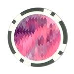 Pink Purple Diamond Pattern Poker Chip Card Guard Front