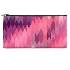 Pink Purple Diamond Pattern Pencil Case by SpinnyChairDesigns