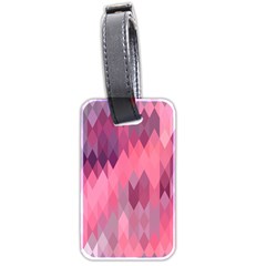 Pink Purple Diamond Pattern Luggage Tag (two Sides) by SpinnyChairDesigns