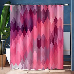 Pink Purple Diamond Pattern Shower Curtain 60  X 72  (medium)  by SpinnyChairDesigns