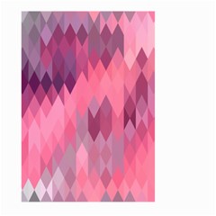 Pink Purple Diamond Pattern Large Garden Flag (two Sides) by SpinnyChairDesigns