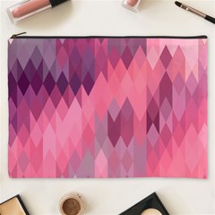 Pink Purple Diamond Pattern Cosmetic Bag (xxxl) by SpinnyChairDesigns