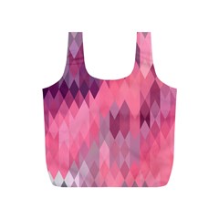 Pink Purple Diamond Pattern Full Print Recycle Bag (s) by SpinnyChairDesigns