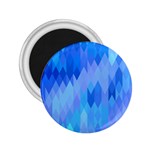 Aqua Blue Diamond Pattern 2.25  Magnets Front