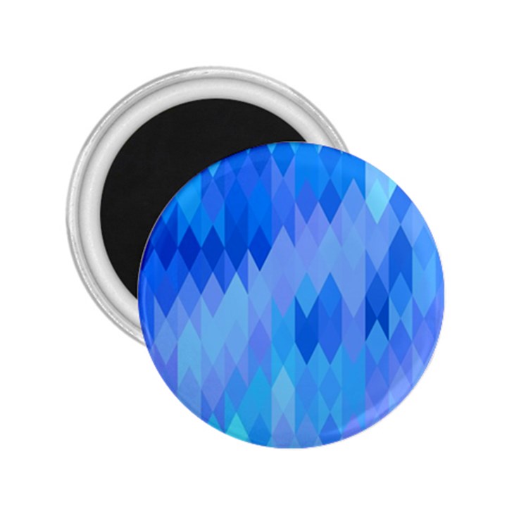 Aqua Blue Diamond Pattern 2.25  Magnets