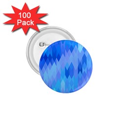 Aqua Blue Diamond Pattern 1.75  Buttons (100 pack) 