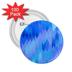 Aqua Blue Diamond Pattern 2.25  Buttons (100 pack) 