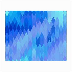 Aqua Blue Diamond Pattern Small Glasses Cloth