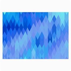 Aqua Blue Diamond Pattern Large Glasses Cloth