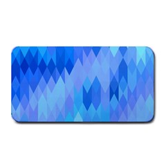 Aqua Blue Diamond Pattern Medium Bar Mats