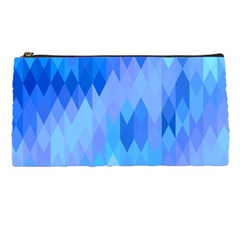 Aqua Blue Diamond Pattern Pencil Case