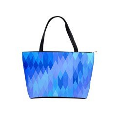 Aqua Blue Diamond Pattern Classic Shoulder Handbag