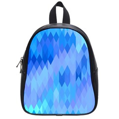 Aqua Blue Diamond Pattern School Bag (Small)