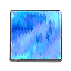 Aqua Blue Diamond Pattern Memory Card Reader (Square 5 Slot)