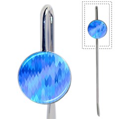 Aqua Blue Diamond Pattern Book Mark