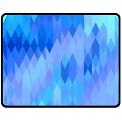 Aqua Blue Diamond Pattern Fleece Blanket (medium) 