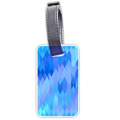 Aqua Blue Diamond Pattern Luggage Tag (one side)