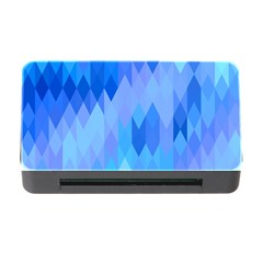 Aqua Blue Diamond Pattern Memory Card Reader with CF