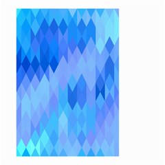 Aqua Blue Diamond Pattern Small Garden Flag (Two Sides)