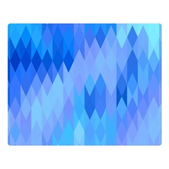 Aqua Blue Diamond Pattern Double Sided Flano Blanket (Large) 