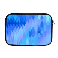 Aqua Blue Diamond Pattern Apple Macbook Pro 17  Zipper Case by SpinnyChairDesigns