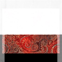 Scarlet Red Grey Brown Swirls Spirals Rectangular Jigsaw Puzzl by SpinnyChairDesigns