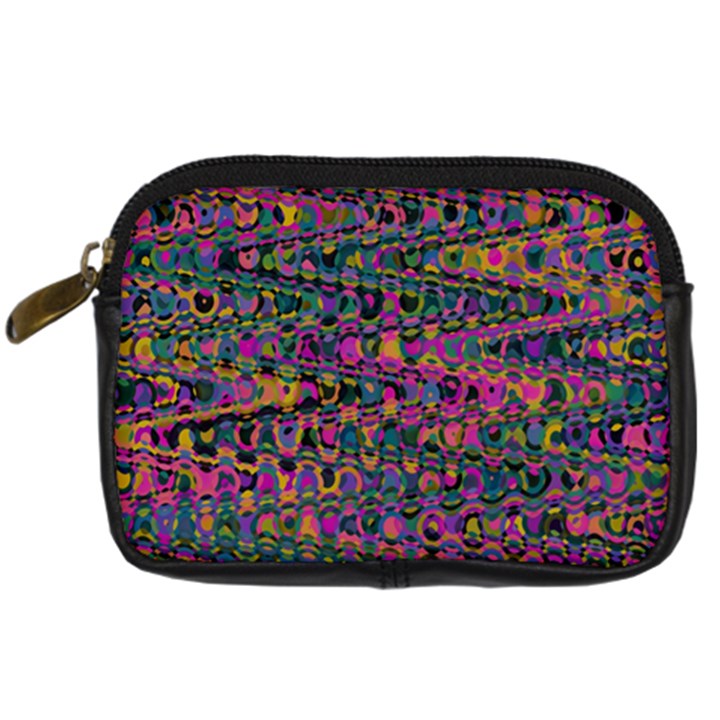 Colorful Bohemian Mosaic Pattern Digital Camera Leather Case