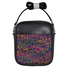 Colorful Bohemian Mosaic Pattern Girls Sling Bag by SpinnyChairDesigns