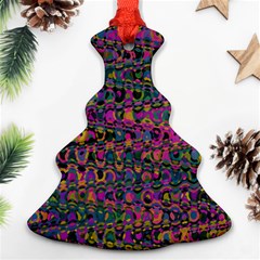 Colorful Bohemian Mosaic Pattern Christmas Tree Ornament (two Sides) by SpinnyChairDesigns