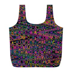 Colorful Bohemian Mosaic Pattern Full Print Recycle Bag (l) by SpinnyChairDesigns