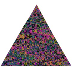 Colorful Bohemian Mosaic Pattern Wooden Puzzle Triangle by SpinnyChairDesigns