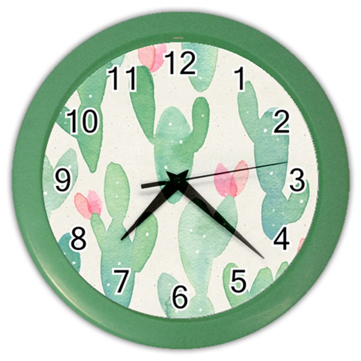 Photography-backdrops-for-baby-pictures-cactus-photo-studio-background-for-birthday-shower-xt-5654 Color Wall Clock