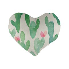 Photography-backdrops-for-baby-pictures-cactus-photo-studio-background-for-birthday-shower-xt-5654 Standard 16  Premium Heart Shape Cushions by Sobalvarro