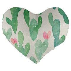 Photography-backdrops-for-baby-pictures-cactus-photo-studio-background-for-birthday-shower-xt-5654 Large 19  Premium Heart Shape Cushions by Sobalvarro