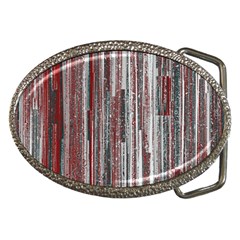 Abstract Grunge Stripes Red White Green Belt Buckles by SpinnyChairDesigns