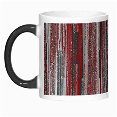 Abstract Grunge Stripes Red White Green Morph Mugs by SpinnyChairDesigns