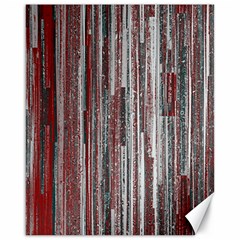 Abstract Grunge Stripes Red White Green Canvas 16  X 20  by SpinnyChairDesigns