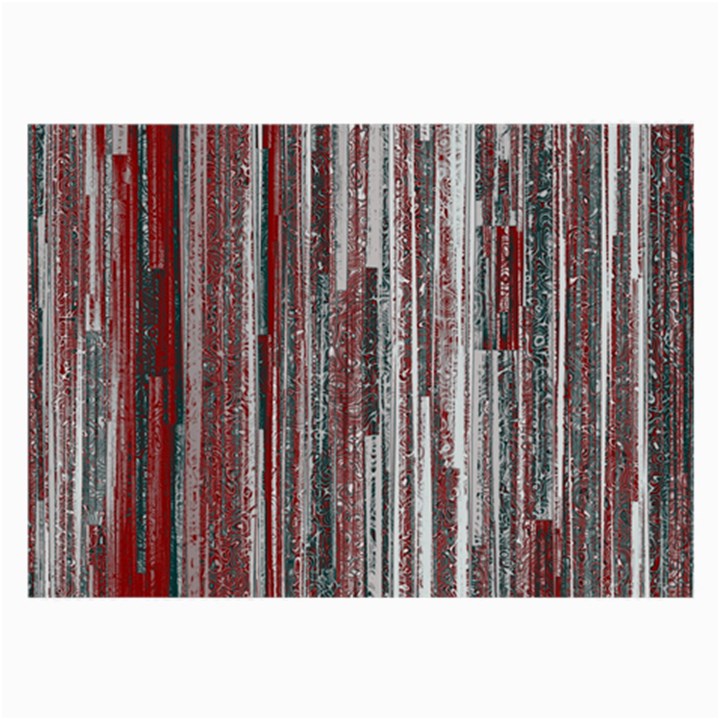 Abstract Grunge Stripes Red White Green Large Glasses Cloth (2 Sides)