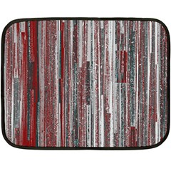 Abstract Grunge Stripes Red White Green Double Sided Fleece Blanket (mini)  by SpinnyChairDesigns