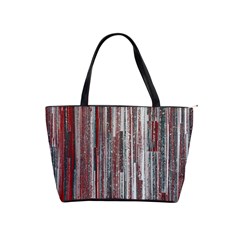 Abstract Grunge Stripes Red White Green Classic Shoulder Handbag by SpinnyChairDesigns