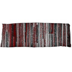 Abstract Grunge Stripes Red White Green Body Pillow Case (dakimakura) by SpinnyChairDesigns