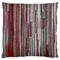 Abstract Grunge Stripes Red White Green Large Cushion Case (one Side)