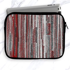 Abstract Grunge Stripes Red White Green Apple Ipad 2/3/4 Zipper Cases by SpinnyChairDesigns