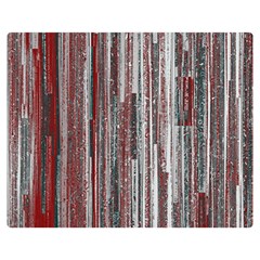 Abstract Grunge Stripes Red White Green Double Sided Flano Blanket (medium)  by SpinnyChairDesigns