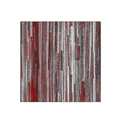 Abstract Grunge Stripes Red White Green Satin Bandana Scarf by SpinnyChairDesigns