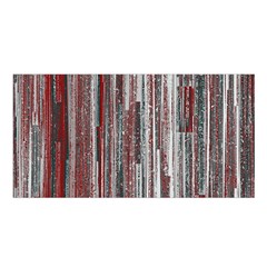 Abstract Grunge Stripes Red White Green Satin Shawl by SpinnyChairDesigns